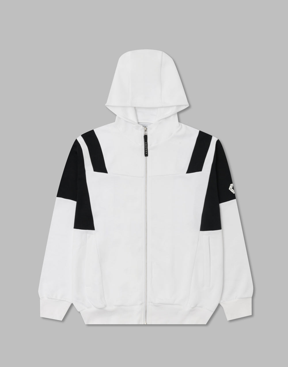 CRONOS 裏起毛ジップフーディー【WHITE】