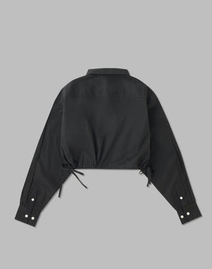 CRONOS WOMEN 2LINE SHORT SHIRTS【BLACK】