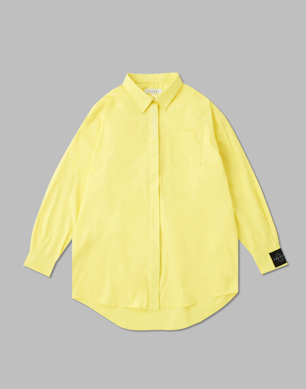 クロノス ウィメンズ ロゴ ロングシャツ【イエロー】
