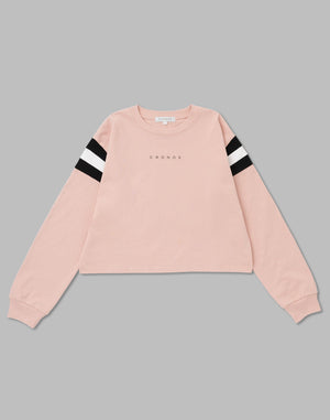 CRONOS WOMEN DIAGONAL LINE LONGSLEEVE【PINK】