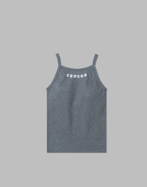 CRONOS WOMEN BLACK LETTER TANKTOP【GRAY】