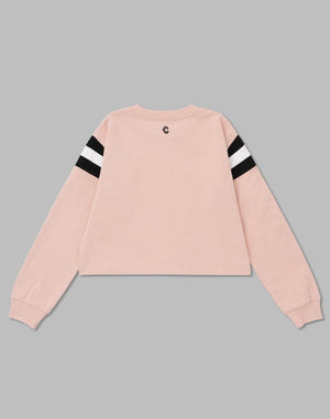 CRONOS WOMEN DIAGONAL LINE LONGSLEEVE【PINK】