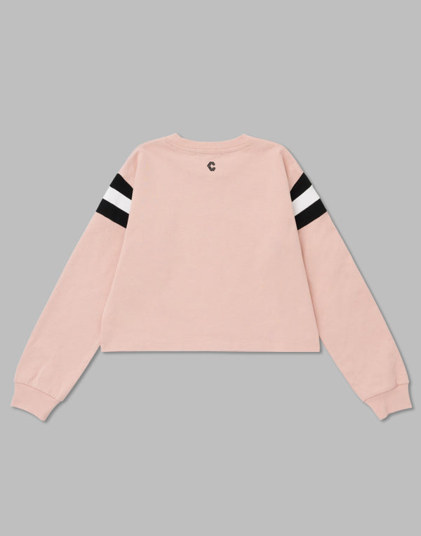 CRONOS WOMEN DIAGONAL LINE LONGSLEEVE【PINK】