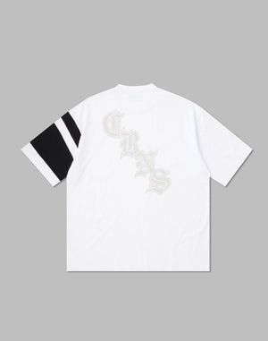 CRONOS BLACK LETTER OVERSIZE T-SHIRT【WHITE】