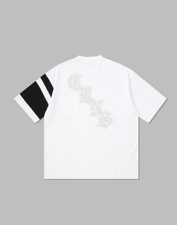 CRONOS BLACK LETTER OVERSIZE T-SHIRT【WHITE】