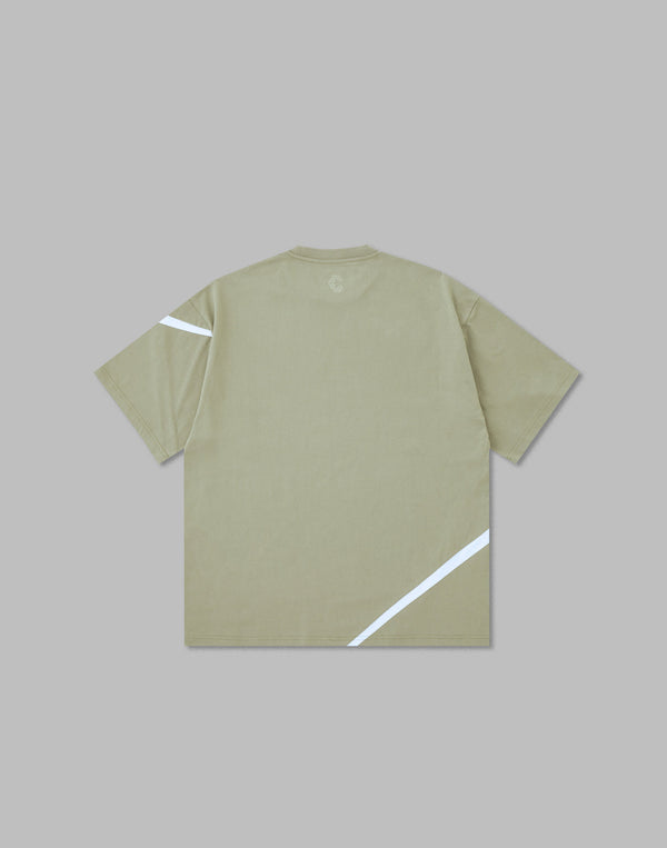 CRONOS GEOMETRIC LOGO OVERSAIZE T-SHIRTS【MOS.GREEN】