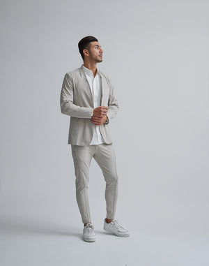 CRONOS BLACK COLLARLESS STRETCH JACKET