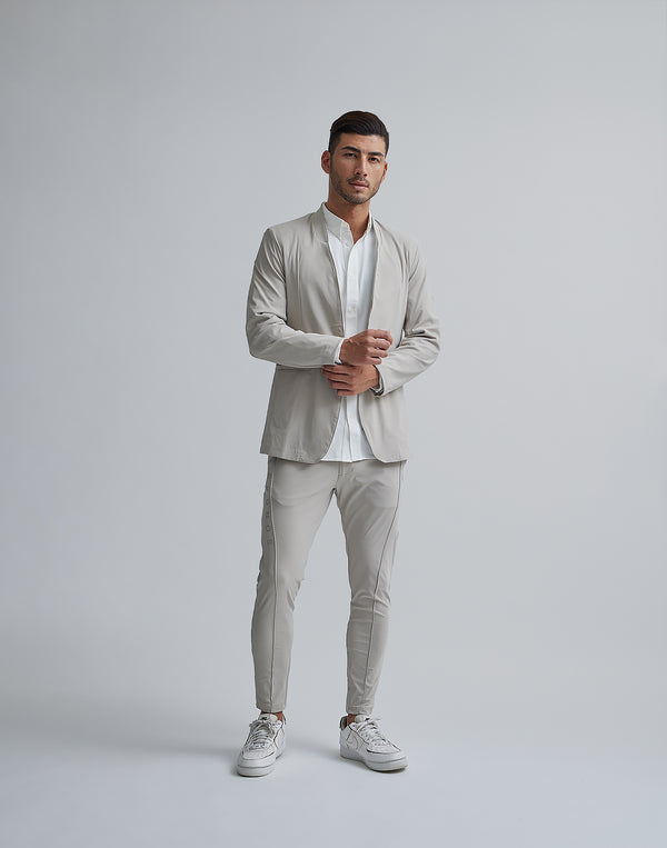 CRONOS BLACK COLLARLESS STRETCH JACKET