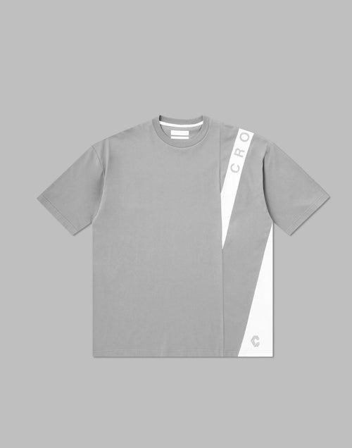 CRONOS SWITCHIED OVERSIZE T-SHIRT【GRAY】