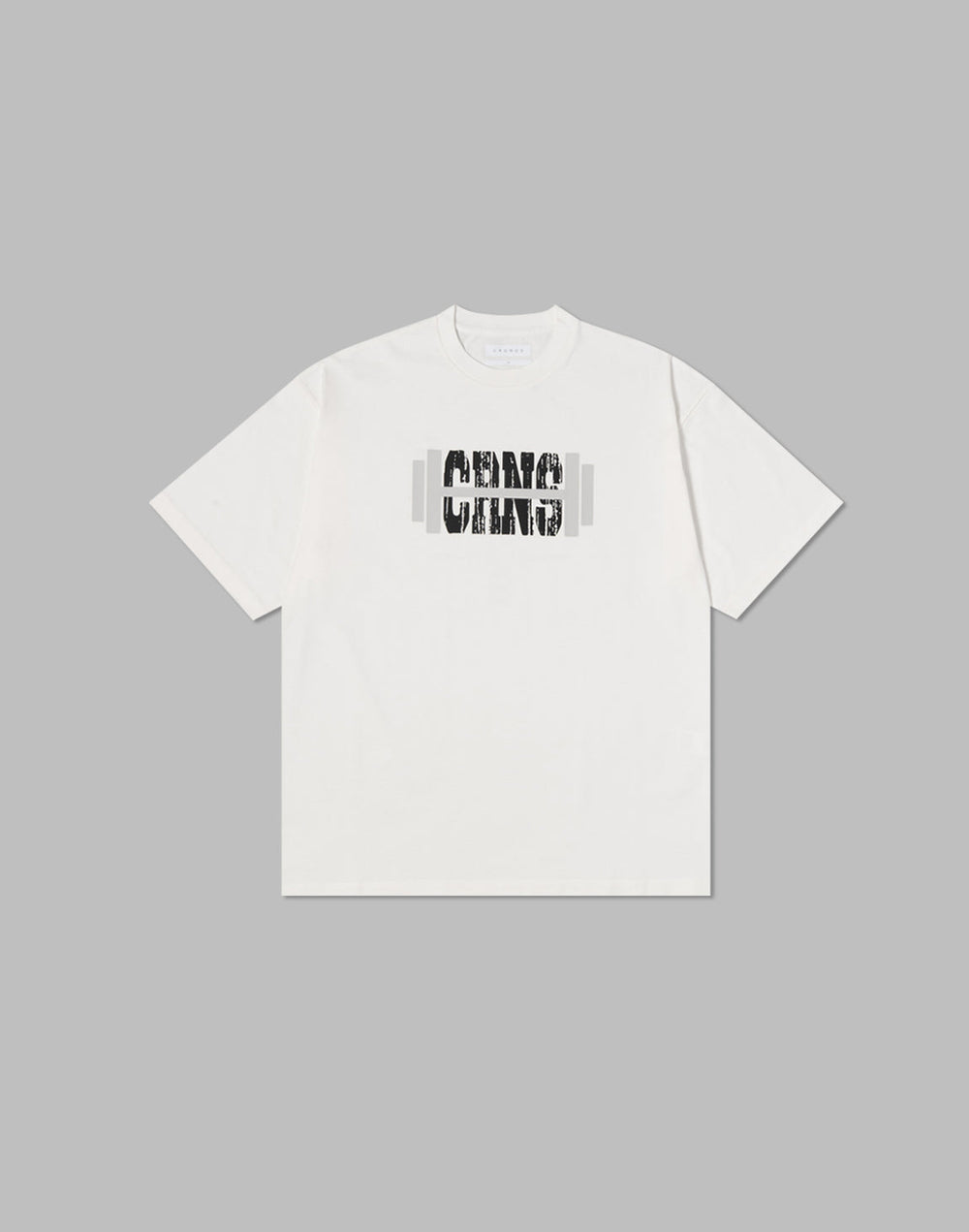 クロノス ダンベルモチーフプリントTシャツ【ホワイト】