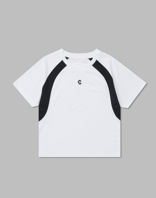 CRONOS WOMEN MESH T-SHIRTS【WHITE】