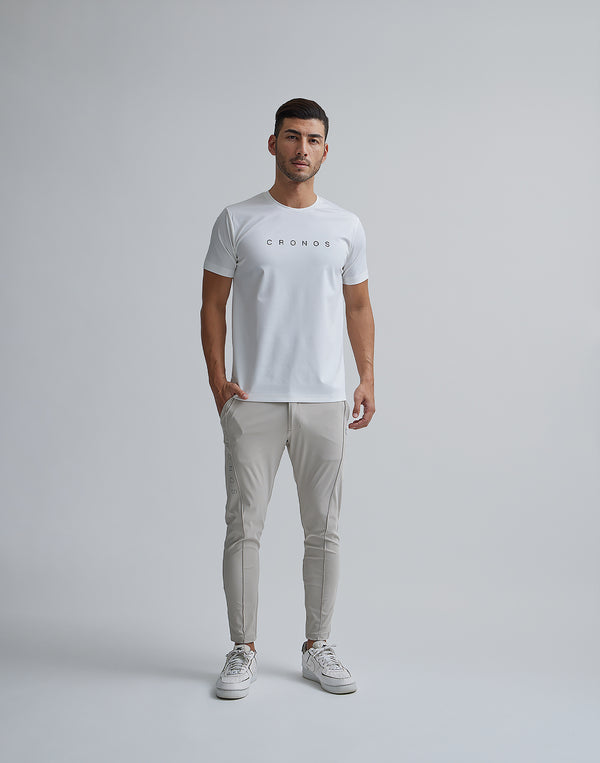 CRONOS BLACK PIN TUCK STRETCH PANTS