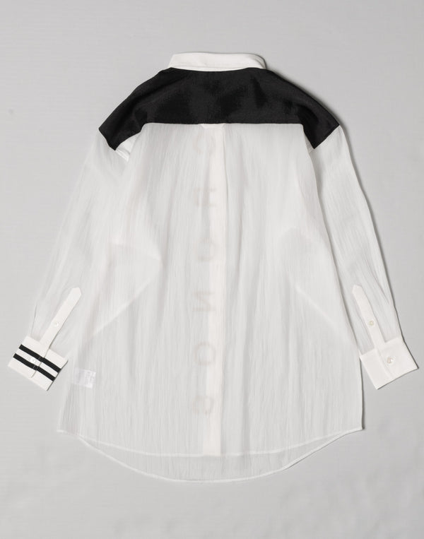 CRONOS WOMEN SHEER SHIRTS【WHITE】