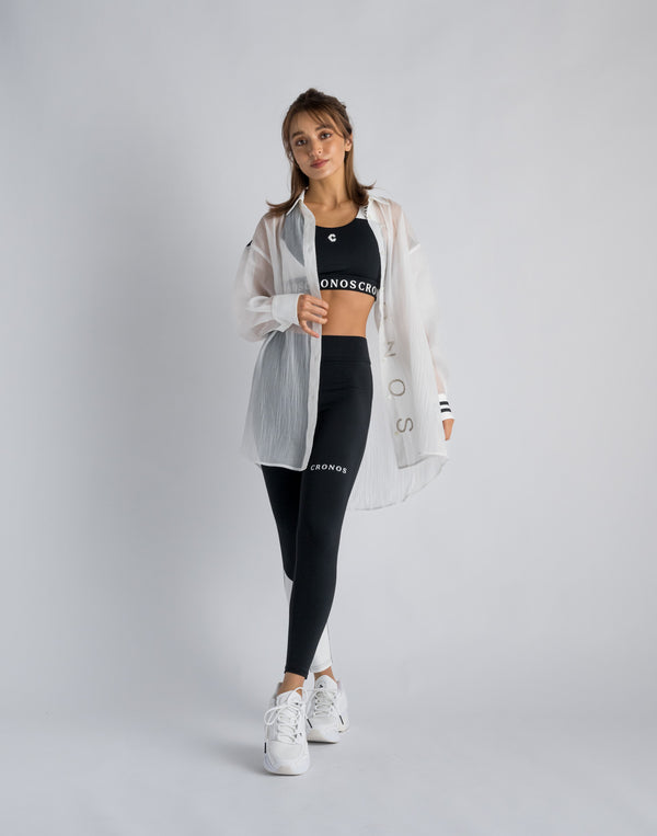 CRONOS WOMEN SHEER SHIRTS【WHITE】