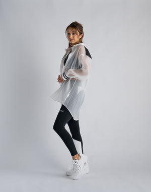 CRONOS WOMEN SHEER SHIRTS【WHITE】
