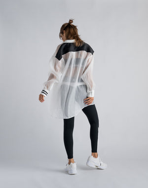 CRONOS WOMEN SHEER SHIRTS【WHITE】