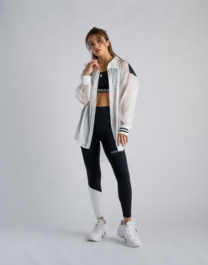 CRONOS WOMEN SHEER SHIRTS【WHITE】