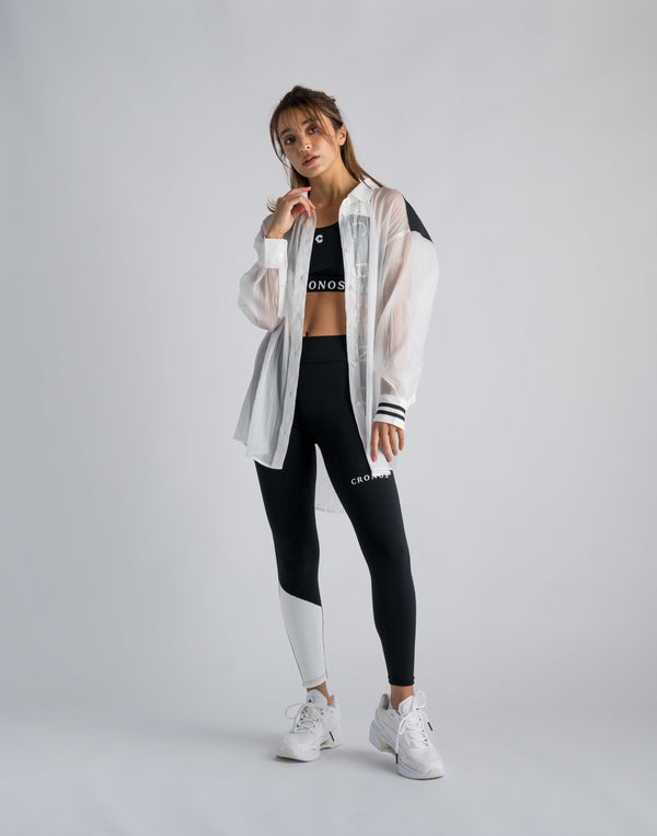 CRONOS WOMEN SHEER SHIRTS【WHITE】