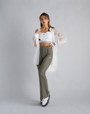 CRONOS WOMEN SHEER SHIRTS【WHITE】