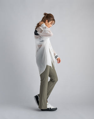CRONOS WOMEN SHEER SHIRTS【WHITE】