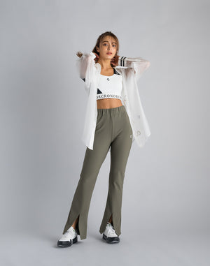 CRONOS WOMEN SHEER SHIRTS【WHITE】