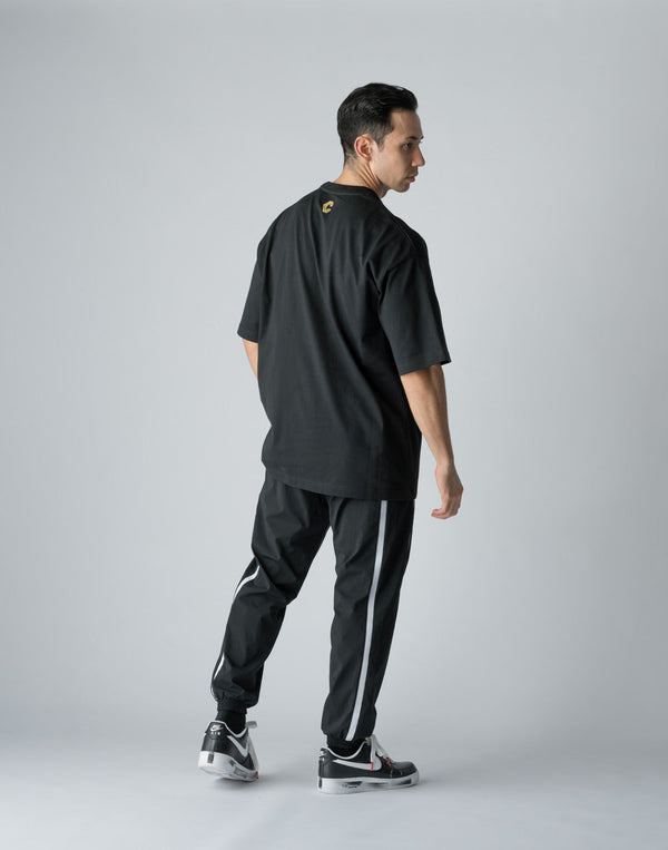 CRONOS  FRONT LOGO OVERSIZE T-SHIRT【BLACK×GOLD】