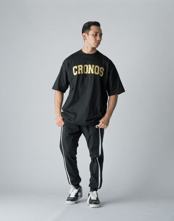 CRONOS  FRONT LOGO OVERSIZE T-SHIRT【BLACK×GOLD】