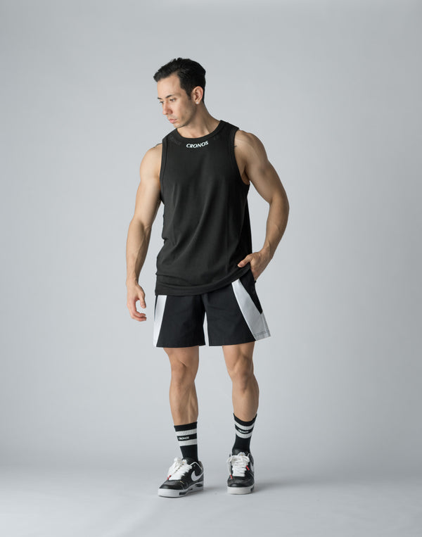 CRONOS STRETCH FRIES TANKTOP【BLACK】