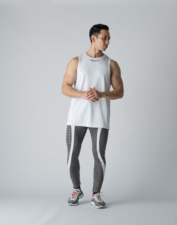 CRONOS STRETCH FRIES TANKTOP【WHITE】