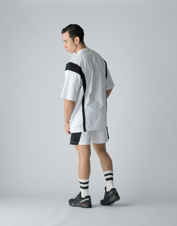 CRONOS BOTHSIDE SWITCHING OVERSIZE T-SHIRT【WHITE】