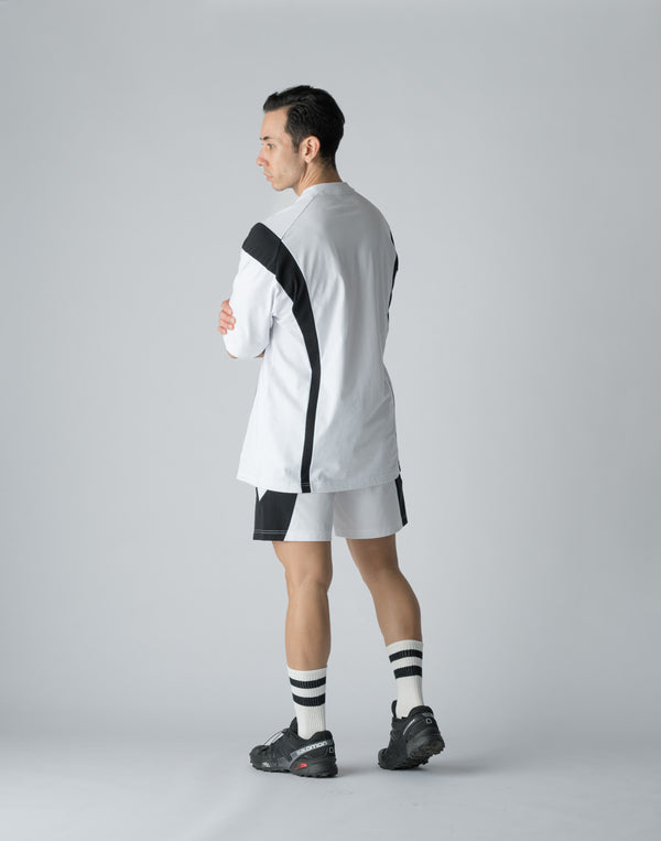 CRONOS BOTHSIDE SWITCHING OVERSIZE T-SHIRT【WHITE】