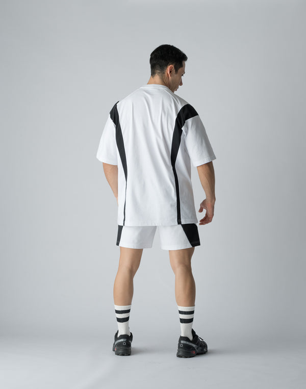 CRONOS BOTHSIDE SWITCHING OVERSIZE T-SHIRT【WHITE】