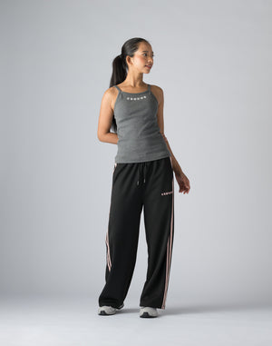 CRONOS WOMEN BLACK LETTER TANKTOP【GRAY】