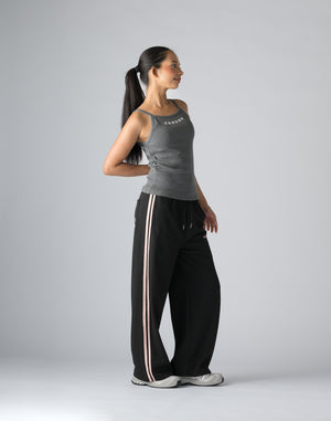 CRONOS WOMEN BLACK LETTER TANKTOP【GRAY】