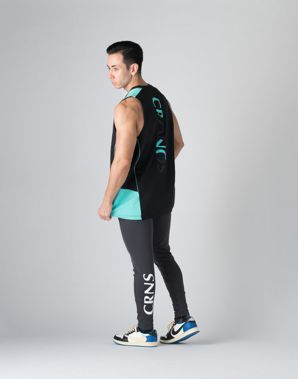 CRONOS SIDE INSERTS TANKTOP【BLACK×BLUE】