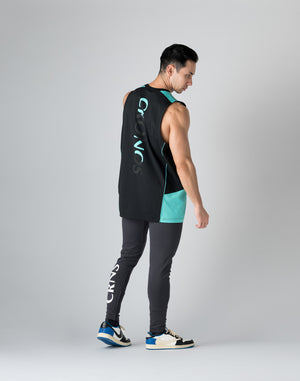 CRONOS SIDE INSERTS TANKTOP【BLACK×BLUE】