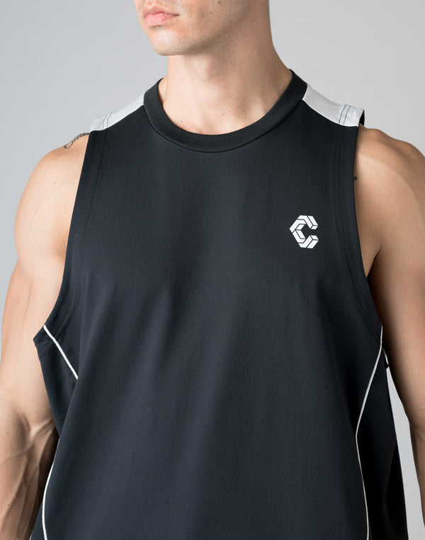 CRONOS SIDE INSERTS TANKTOP【BLACK×BLUE】