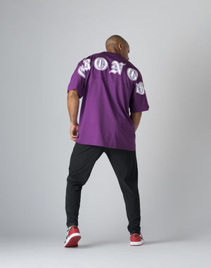 CRONOS BLACK LETTER DOLMAN SLEEVE T-SHIRT【PURPLE】