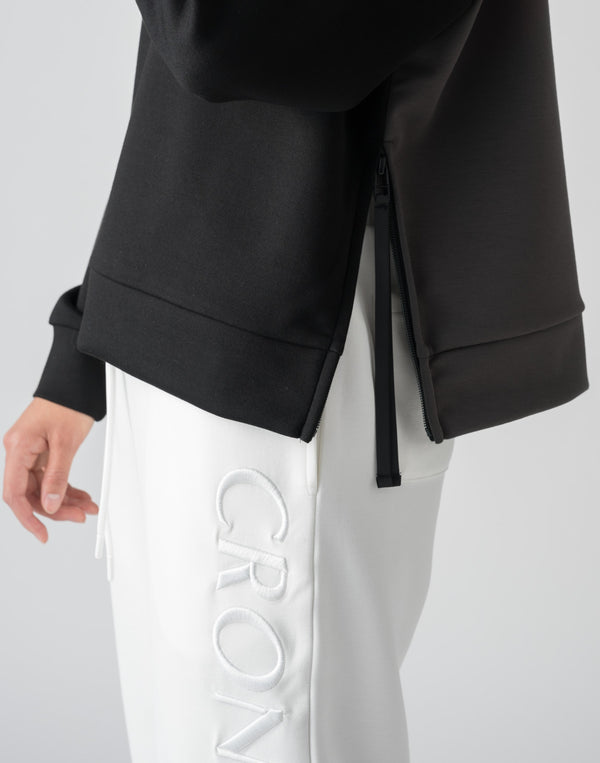 CRONOS WOMEN EMBROIDERY SWEAT【BEIGE】