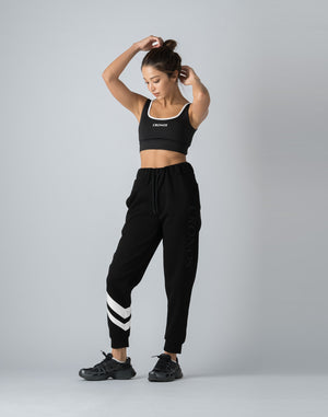 CRONOS WOMEN BACK CROSS BRA【BLACK×WHITE】