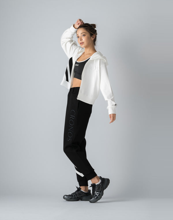 CRONOS WOMEN BACK CROSS BRA【BLACK×WHITE】