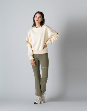 CRONOS WOMEN CUT OUT SWEAT【CREAM】