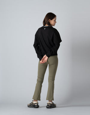 CRONOS WOMEN CUT OUT SWEAT【BLACK】