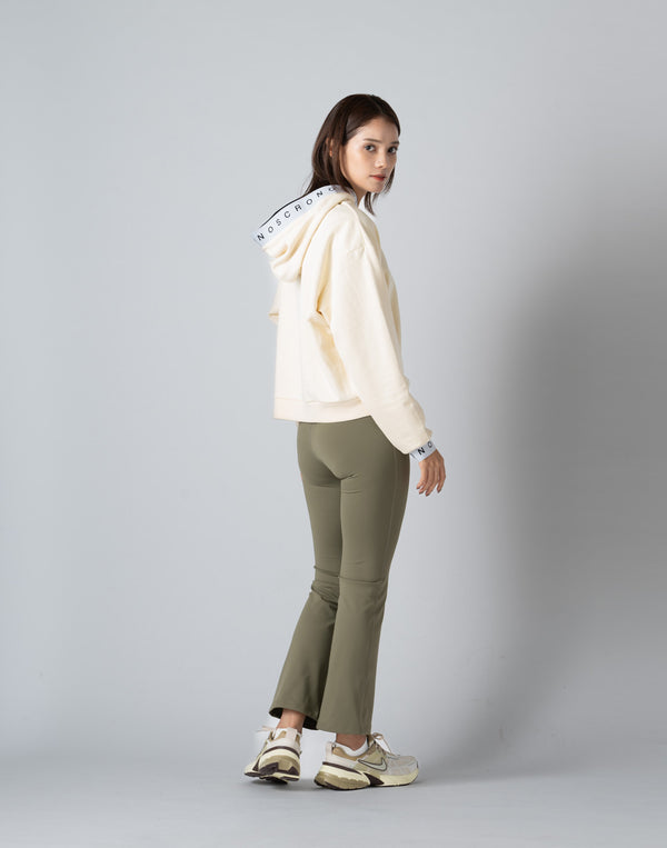 CRONOS WOMEN FLARE LEGGINGS【KHAKI】