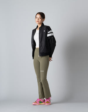 CRONOS WOMEN FLARE LEGGINGS【KHAKI】