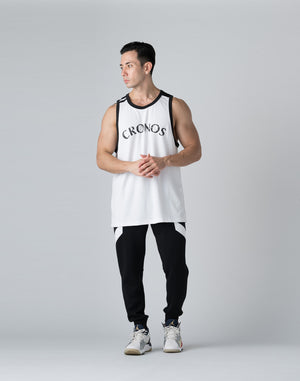 CRONOS ONE SIDE DOUBLE STRIPES TANKTOP【WHITE】
