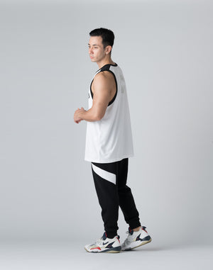 CRONOS ONE SIDE DOUBLE STRIPES TANKTOP【WHITE】