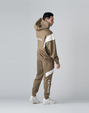 CRONOS THIGH SWITCH SWEATS LONGPANTS【TAUPE】