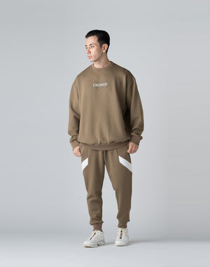 CRONOS THIGH SWITCH SWEATS LONGPANTS【TAUPE】