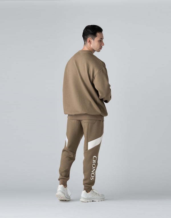 CRONOS THIGH SWITCH SWEATS LONGPANTS【TAUPE】